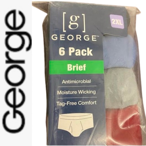 6-Pack Men’s Brief Underwear George - Picture 1 of 9